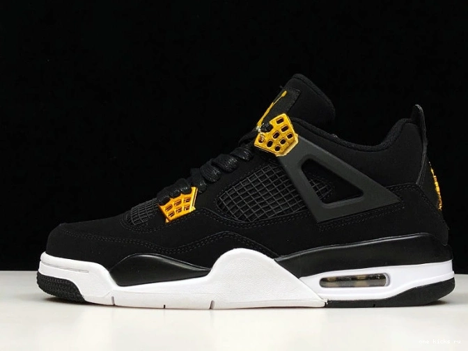 Chep Onekick Metallic Royalty 308497-032 Jordan 4 Air Black Gold-White 0729